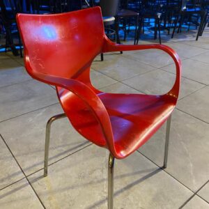 Silla con base metalica Roja (80un)