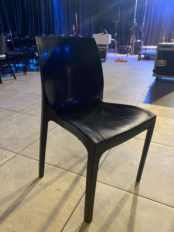 Remate Silla Negra plastico Duro  (14un)