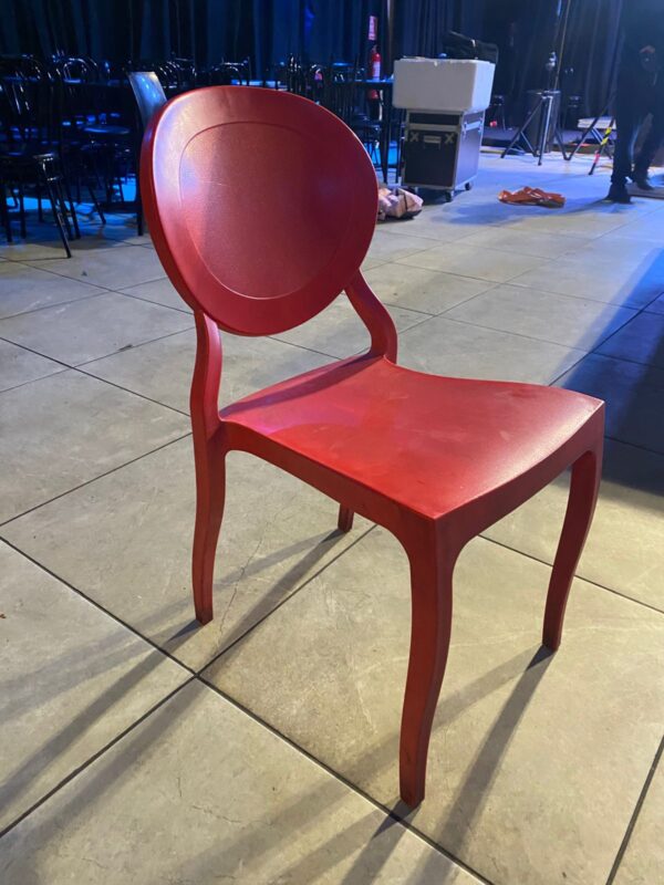 Remate silla Roja platico Duro (7Un)