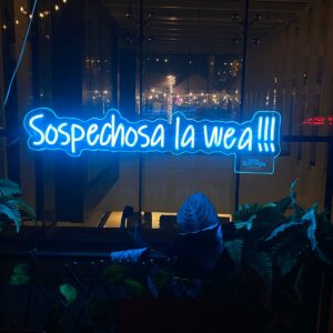Neón “Sospechosa la weá!!!”
